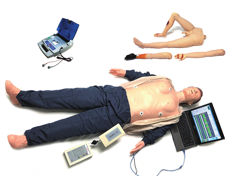 高级心肺复苏AED除颤模拟人（计算机控制、三合一组合）